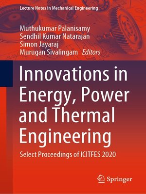 cover image of Innovations in Energy, Power and Thermal Engineering
